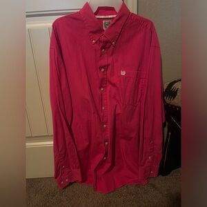 XL Cinch Men's Pink Button-Up Shirt